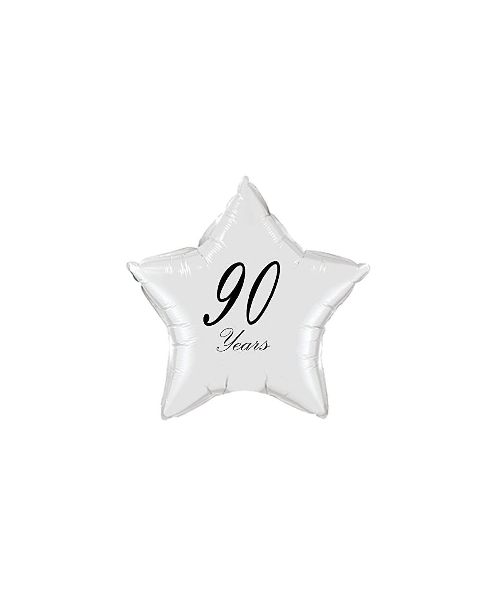 90 Years Classy Black Star Balloon (Each) - Foil Balloon - CQ185T9XIG2 $6.53 Tableware