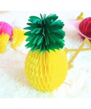 14 inch 6 Pack Pineapple Honeycomb Paper pineapple honeycomb centerpiecesTissue Hanging Centrepiece Decoration for Hawaiian L...