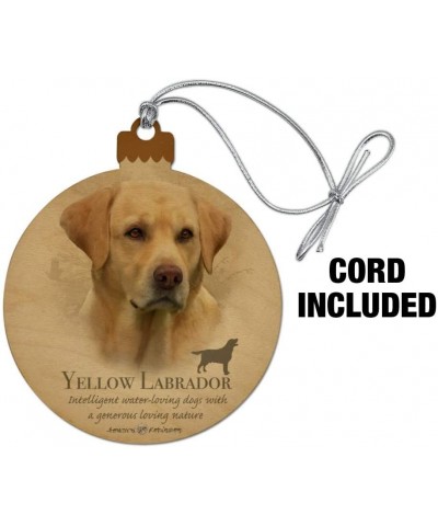 Yellow Labrador Retriever Dog Breed Wood Christmas Tree Holiday Ornament - CD18IA4MI0Q $4.71 Ornaments