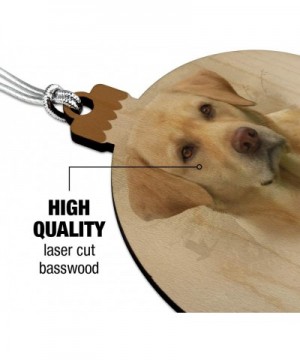 Yellow Labrador Retriever Dog Breed Wood Christmas Tree Holiday Ornament - CD18IA4MI0Q $4.71 Ornaments