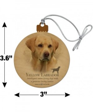 Yellow Labrador Retriever Dog Breed Wood Christmas Tree Holiday Ornament - CD18IA4MI0Q $4.71 Ornaments