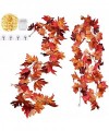 2 Pack Fall Garland- Leaf Garland Fall Leaves Garland Artificial Hanging Fall Leaf Garland Decorations for Home Clearance Aut...