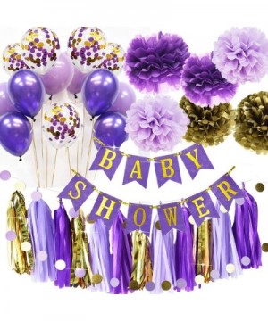 Purple Gold Baby Shower Decorations Purple and Gold Princess Birthday Party Decorations Purple Princess Baby Shower Confetti ...
