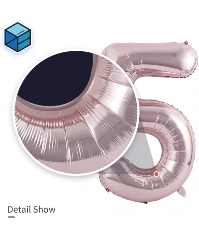 Jumbo Digital Balloons 40 inch Decoration for Birthday Anniversary Festival Party Reusable(Rose Gold Number 6) - Rosegold_6 -...