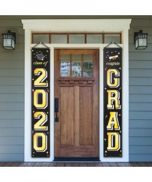 Graduation Party Decorations - 2020 Graduation Banners - Class of 2020 & Congrats Grad - Hanging Flags Porch Sign Outdoor Hom...