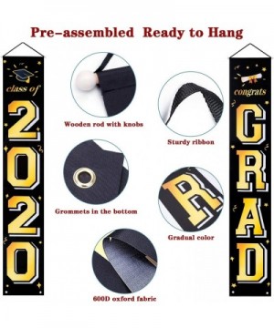 Graduation Party Decorations - 2020 Graduation Banners - Class of 2020 & Congrats Grad - Hanging Flags Porch Sign Outdoor Hom...