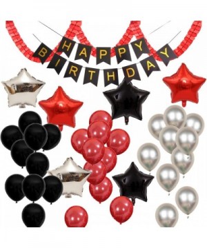 Red Black Silver 38pcs Balloons Pack for Mickey Minnie Mouse Boy Girl Birthday Baby Shower Party Decoration Supply - HAPPY BI...