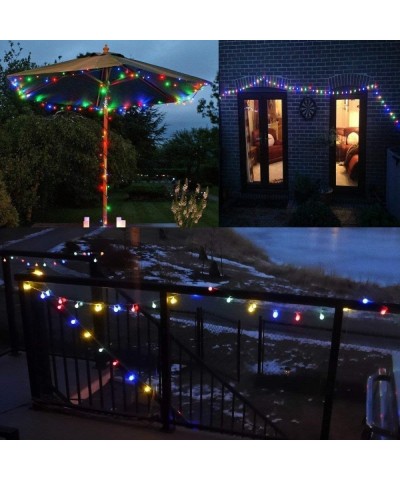 String Lights-16ft 50 LED Mult Color Globe Outdoor String Lights- Waterproof Battery Powered String Lights-Perfect for Bedroo...