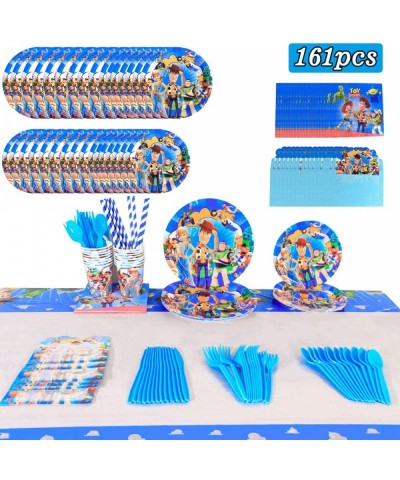 Toy Story 4 Birthday Party Supplies- 16 Serves Set Including Invitations Card- Napkins- Plates- Cups- Knives- Forks- Spoons- ...