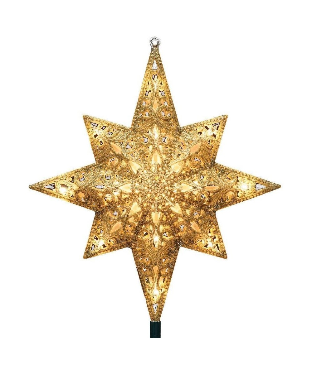 16 Lights Gold Bethlehem Star Tree Top - CV12N273DIO $24.94 Tree Toppers