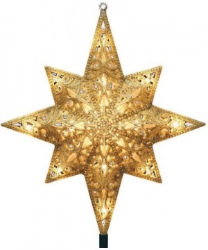 16 Lights Gold Bethlehem Star Tree Top - CV12N273DIO $24.94 Tree Toppers