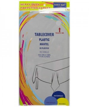 Plastic Tablecloths for Rectangle Tables- 12 Pack - Heavy Duty Party Table Cloths Disposable- Rectangular Table Covers- 54" x...