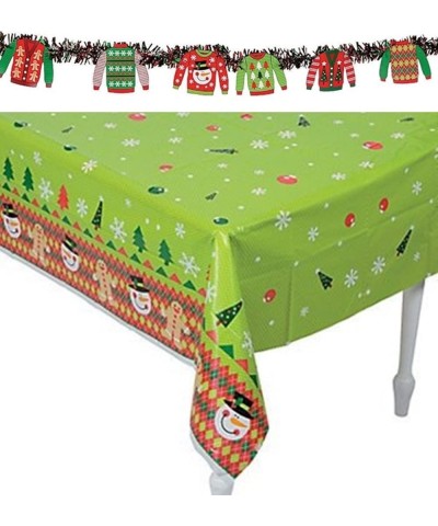 Ugly Sweater Party Set - Includes Ugly Sweater tablecloth and Garland banner - CS187IYGYD8 $5.65 Tablecovers