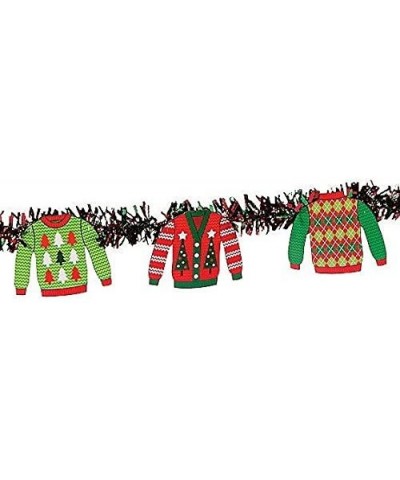 Ugly Sweater Party Set - Includes Ugly Sweater tablecloth and Garland banner - CS187IYGYD8 $5.65 Tablecovers