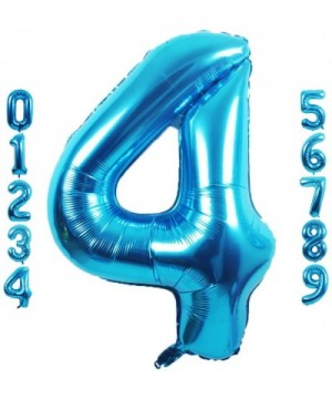 40 inch Blue Number 4 Balloon- Big Size Digit Foil Mylar Helium Balloons for Birthday Party Celebration Decoration Wedding An...