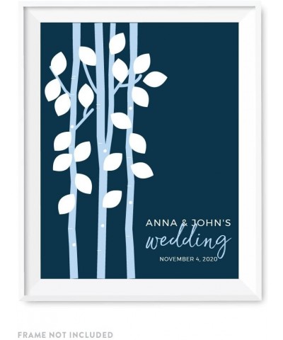 Navy Blue Hydrangea Floral Garden Party Wedding Collection- Personalized Party Signs- Wedding Tree Guest Book Alternative Lea...