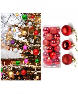 24PCS Christmas Ball Ornaments Sets for Christmas Tree Decorations- 1.18" Small Shatterproof Xmas Decor Pendant-Perfect Hangi...