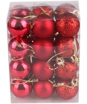 24PCS Christmas Ball Ornaments Sets for Christmas Tree Decorations- 1.18" Small Shatterproof Xmas Decor Pendant-Perfect Hangi...