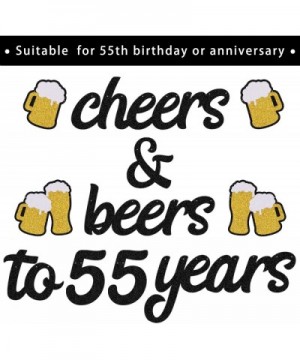 55th Birthday Decorations Cheers to 55th Years Banner for Men Women 55s Birthday Backdrop Wedding Anniversary Party Supplies ...