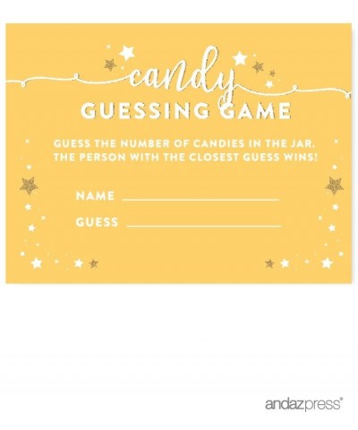 Twinkle Twinkle Little Star Yellow Baby Shower Collection- Candy Guessing Game Cards- 30-Pack- Games Activities and Decoratio...