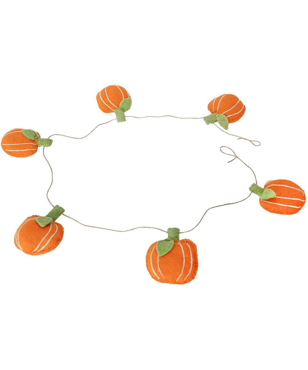 Handmade Felt Pumpkin Garland (48 inches Long) for Halloween Decoration Home Decoration Party Decoration - CX18T0SK0IL $23.88...