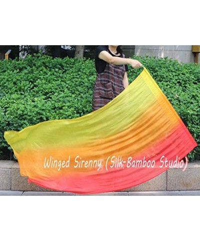 1.74m Colorful Flowy Spinning Silk Flag Poi- Church Liturgical Praise Prophetic Worship Adoration Dance Banner- Dance Poi Str...