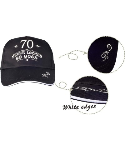 70th Birthday Gifts for Men- 70th Birthday Hat and Sash Men- 70 Never Looked So Good Baseball Cap and Sash- 70th Birthday Par...