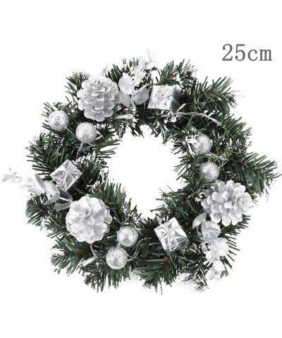 Christmas Wreath for Front Door- 3 Sizes 9/11/15 Inch with LED String Light Battery Operated Home Decor for Christmas Party I...