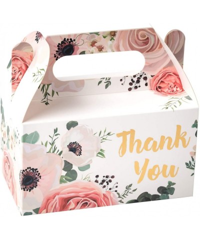 24 Pack Thank You Treat Boxes - Floral Design Cardboard Box- Perfect for Wedding- Birthday- Celebrating and Party - 6.25 x 3....