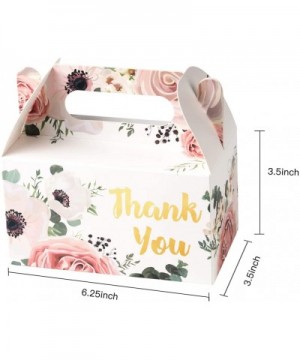 24 Pack Thank You Treat Boxes - Floral Design Cardboard Box- Perfect for Wedding- Birthday- Celebrating and Party - 6.25 x 3....