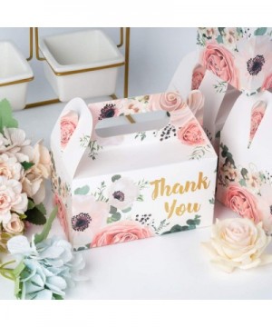 24 Pack Thank You Treat Boxes - Floral Design Cardboard Box- Perfect for Wedding- Birthday- Celebrating and Party - 6.25 x 3....