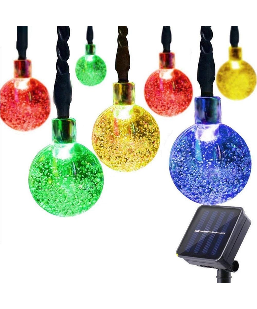 Solar Outdoor String Lights- Waterproof 11ft 10 LEDs Crystal Ball Solar Powered Globe Lights for Home Garden Patio Holiday Pa...