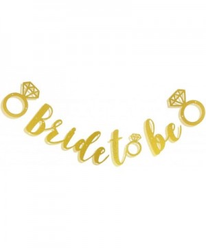 Glitter Gold Bride to Be Banner with Diamond Ring- Bridal Shower Party Supplies Decorations (Gold) - Gold - CU18LQDA2Y4 $7.49...