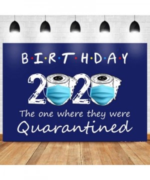 Friends TV Show Party Decorations-2020 Birthday Quarantine Banner- and Quarantine Backdrop-Birthday Party Sign (5X3ft- Blue) ...