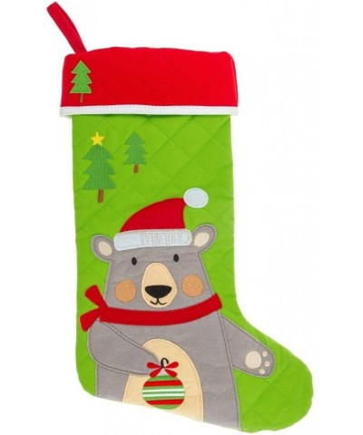 Stephen Joseph- Bear Christmas Stocking - CT18Y4HI3TG $18.94 Stockings & Holders