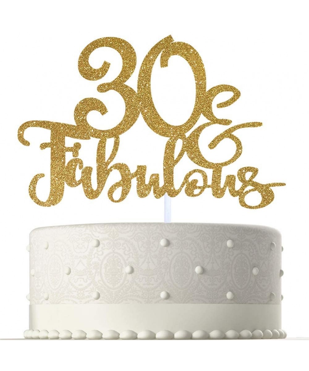 30 & Fabulous Cake Topper-Hello 30-Cheers to 30 Years- Happy 30th Birthday Party Decorations Supplies - C119EOXM809 $4.09 Cak...