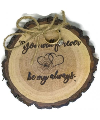 You Will Forever be My Always Wood Ring Bearer Pillow - CS18I34IH5K $13.26 Ceremony Supplies