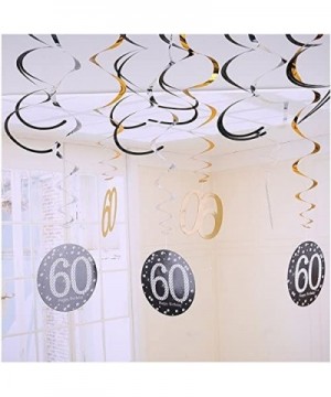 60th Birthday Party Decorations KIT - Cheers to 60 Years Banner Swirls for Women Men 60th Birthday Party Decorations - Cheers...