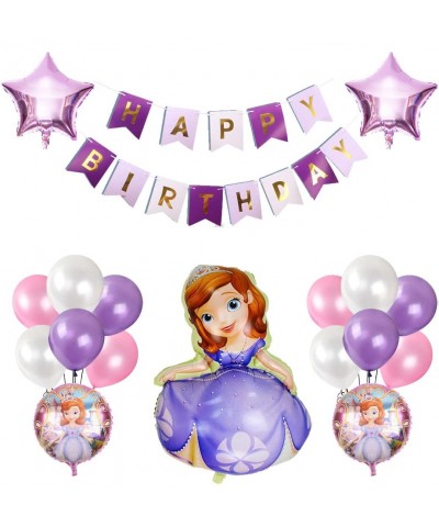 18 Pcs Sofia The First Happy Birthday Party Balloons Supplies for Kids Baby Shower Party Decorations - CA19DACMA6M $8.47 Ball...