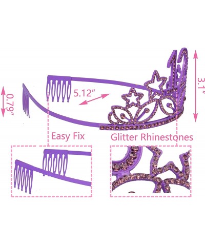 12th Birthday Gifts for Girl- 12th Birthday Tiara and Sash Purple- HAPPY 12th Birthday Party Supplies- 12 & Fabulous Glitter ...