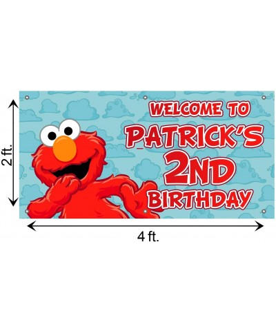 Personalized Birthday Banner for Elmo Theme Party 24"x 48 - C5198QSLM4R $31.14 Banners & Garlands