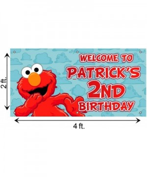 Personalized Birthday Banner for Elmo Theme Party 24"x 48 - C5198QSLM4R $31.14 Banners & Garlands