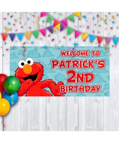Personalized Birthday Banner for Elmo Theme Party 24"x 48 - C5198QSLM4R $31.14 Banners & Garlands