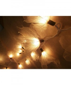 Natural Cream Flower Leaf String Lights 9-foot Long UL listed - C9118IX0O5J $21.27 Indoor String Lights