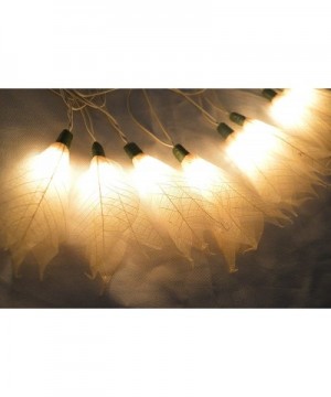 Natural Cream Flower Leaf String Lights 9-foot Long UL listed - C9118IX0O5J $21.27 Indoor String Lights