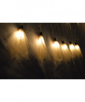 Natural Cream Flower Leaf String Lights 9-foot Long UL listed - C9118IX0O5J $21.27 Indoor String Lights