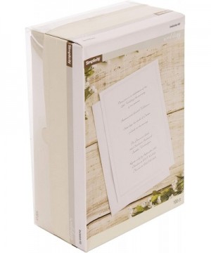 White Wedding Invitation Cards with Envelopes- 100pc- 5.5" W x 8.5"H - White - Simplicity White Invitation - CH18HO50Q6U $10....