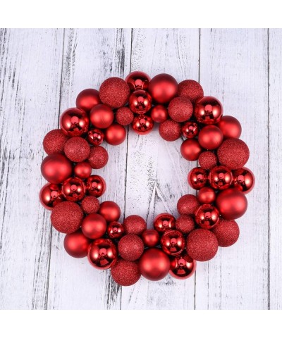 Christmas Ball Wreath Garland Ornaments Glitter Shatterproof Christmas Tree Decoration for Wedding Party Front Door Window Ha...