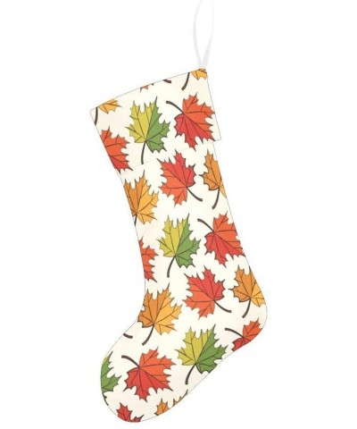 Colorful Maple Leaf Christmas Stocking for Family Xmas Party Decoration Gift 17.52 x 7.87 Inch - Multi1 - CG19H2O47KM $13.08 ...