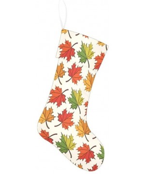 Colorful Maple Leaf Christmas Stocking for Family Xmas Party Decoration Gift 17.52 x 7.87 Inch - Multi1 - CG19H2O47KM $13.08 ...